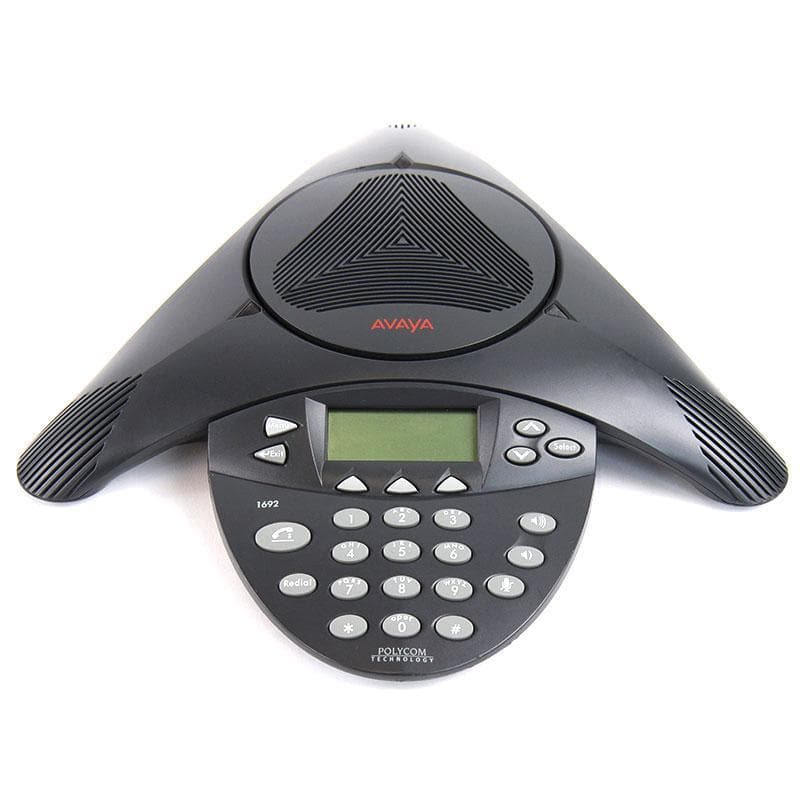 Avaya 1692 IP Conference Phone – full-duplex speakerphone, 360° mic, 10/100 Ethernet, PoE, optional expansion mics, backlit display