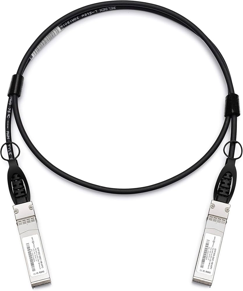 [747521308] Molex SFP+-to-SFP+ Lite Passive Cable Assembly – 3 m, SFP+ Male to SFP+ Male, 10 Gbps, 30 AWG, Full Shield, Latch Lock, Black