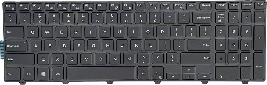 Dell Inspiron 15 3000 KB Keyboard – Wired, Low-profile keys, Integrated function keys, Durable design, AZERTY (BE)