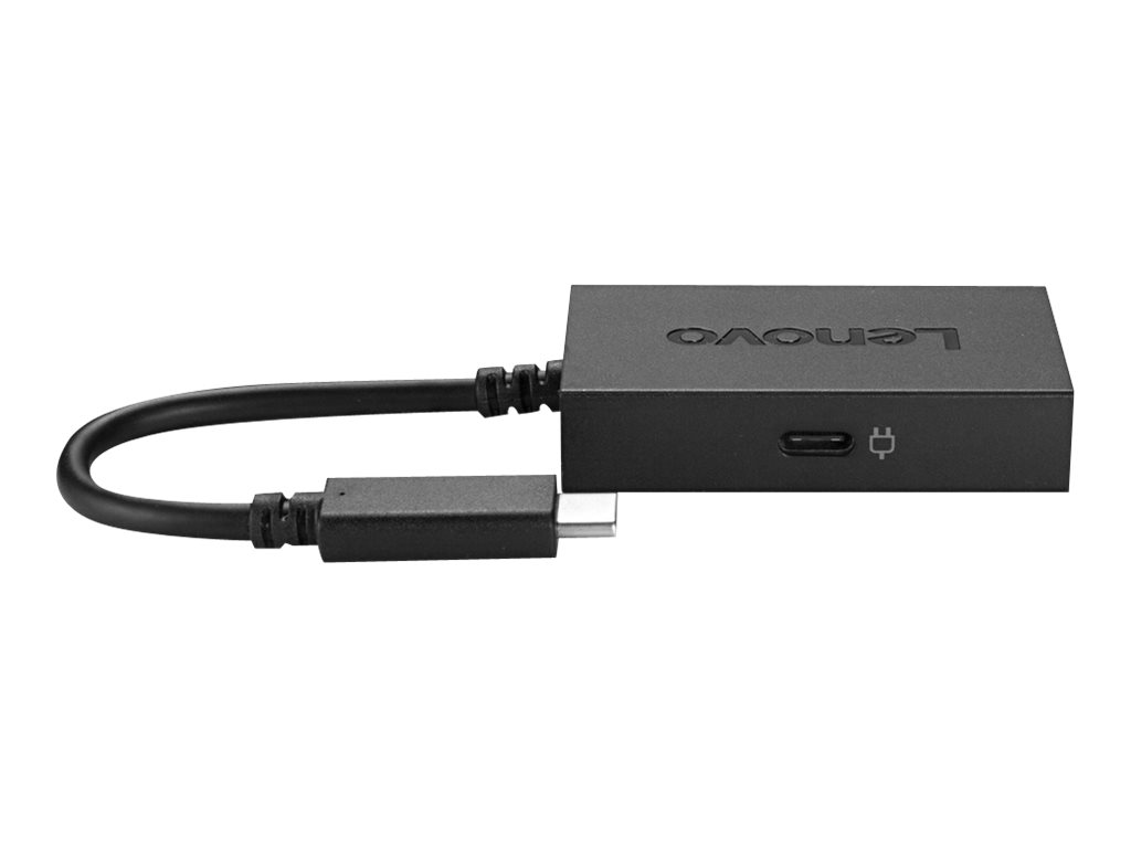Lenovo USB-C to VGA + Power Adapter – VGA Output & Charging Pass-Through, OEM Cable, For ThinkPad X1 Tablet / L Series