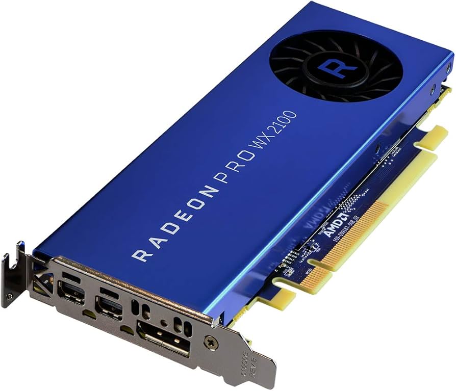 AMD Radeon Pro WX 2100 graphics card 2GB PCIe 3 1x DP/ 2x mini DP