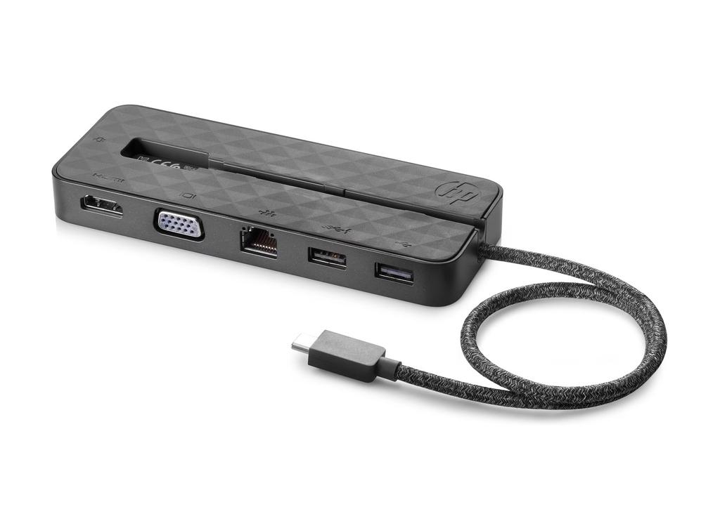 HP USB-C mini dock HDMI VGA ETH USBx2