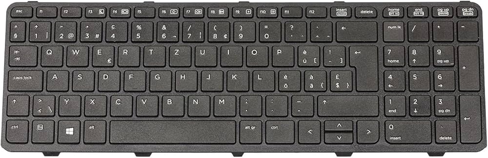[768787-BG1RP] HP ProBook 450/470 G2 Keyboard Assembly – USB ribbon cable, Laptop spare part, QWERTZ (DE)