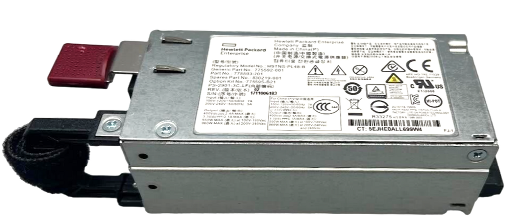 HPE power supply 900W hot plug 775595-B21