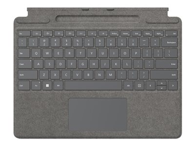 [8X8-00068] Microsoft Surface Pro Signature Keyboard with touchpad, accelerometer, Surface Slim Pen 2  and charging tray QWERTZ Swiss platinum