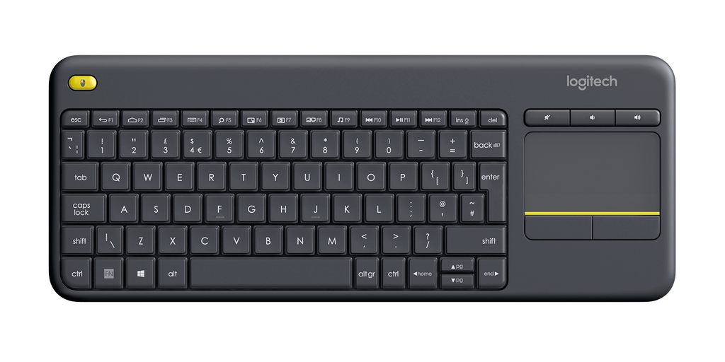 [920-007129] Logitech K400 Plus Keyboard – Wireless, Touchpad, 2.4 GHz USB receiver, AZERTY (FR)