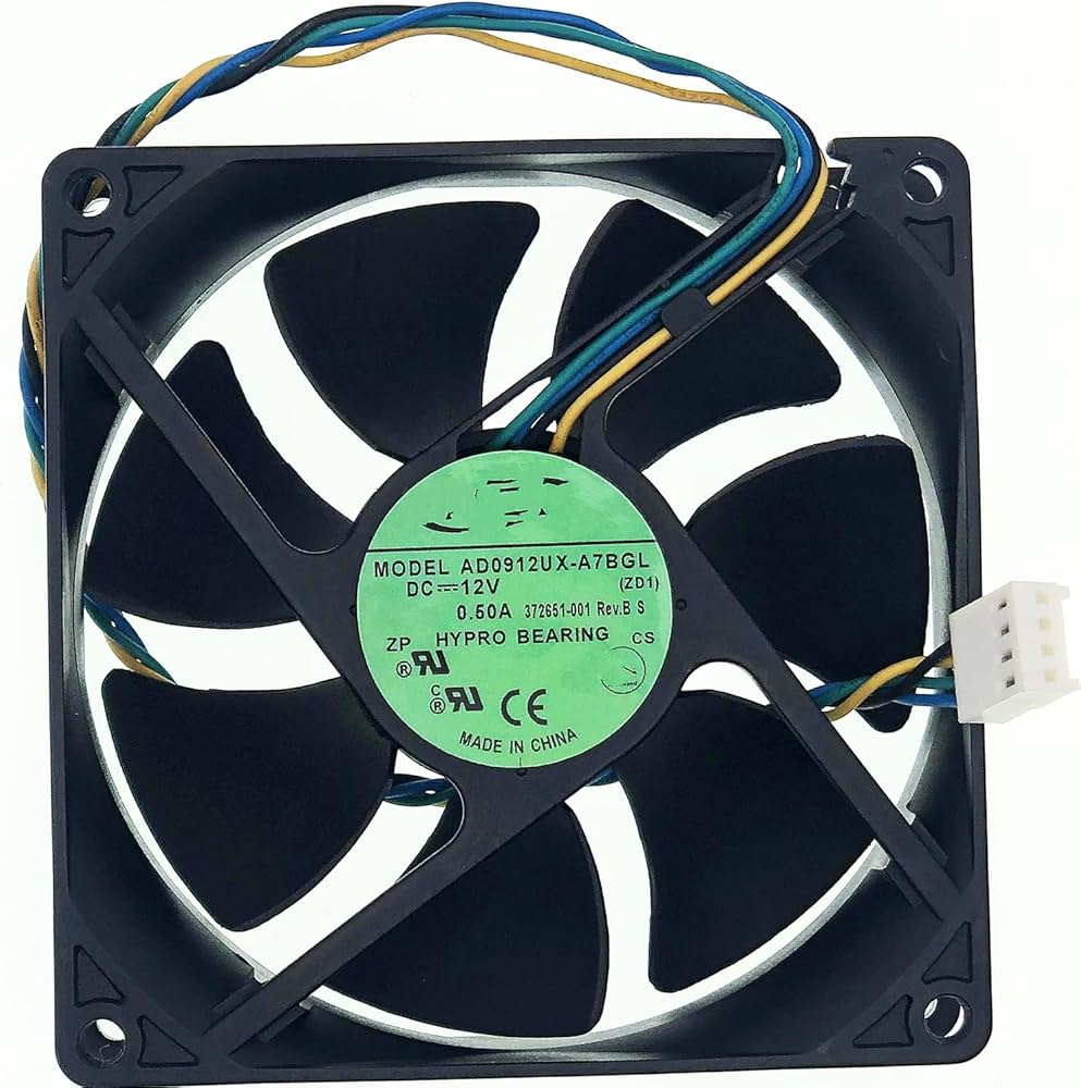HP Fan DC 12V 0.50A 4-Pin / 4-Wire 90x90x25mm