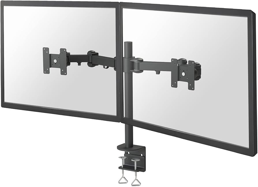 [FPMA-D1330DBLAC] NewStar dual desk mount full motion 10-27'