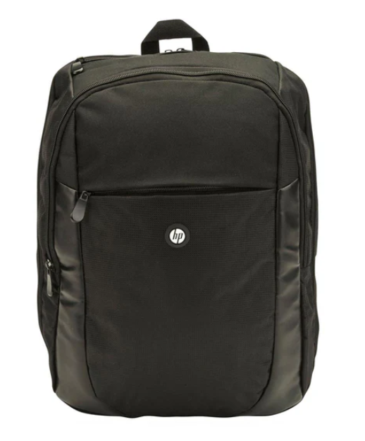 HP H1D24AA Essential Backpack – Fits 15.6″, padded interior, compartments, headphone pass-through