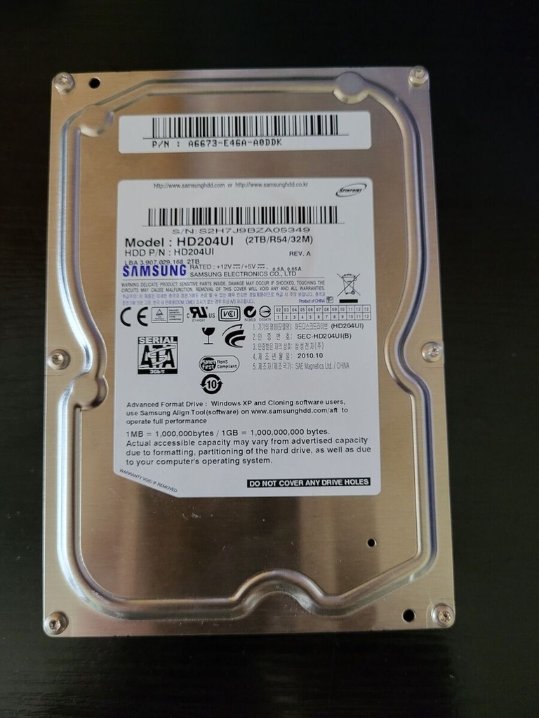 [HD204UI] Samsung HDD 2TB R54 32M