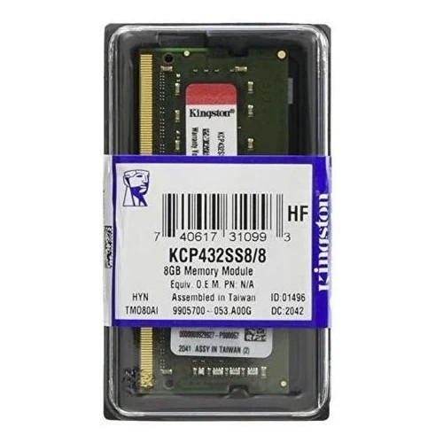 [KCP432SS8/8] Kingston 8GB SODIMM 260-pin 1Rx8 DDR4-3200 MHz