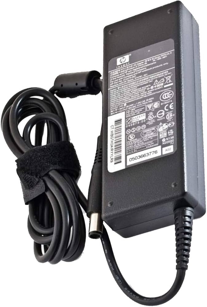 [L40098-001] HP 90 W Laptop AC Adapter – 90 W, 19.5 V, 4.62 A, 7.4×5.0 mm (center pin)