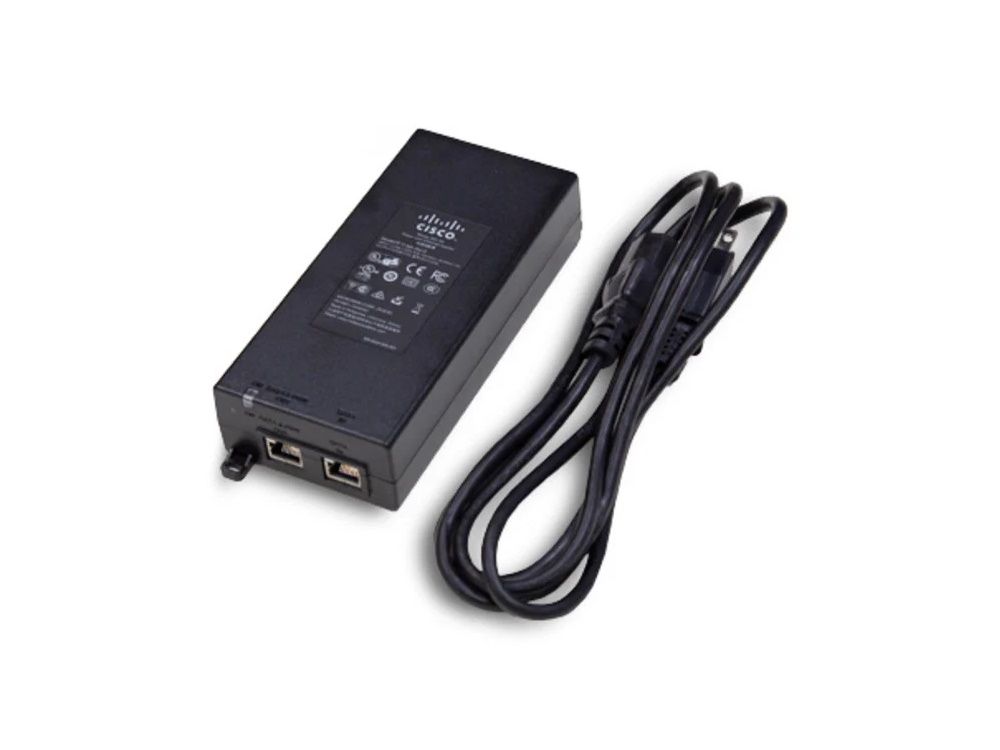 Meraki PoE Injector – 802.3at PoE, GbE(10/100/1000), 30 W output, 100-240 V AC EU plug, Cloud-Managed Compatible