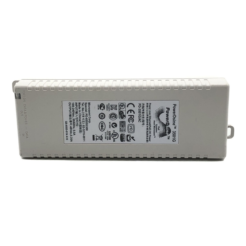 Extreme Networks PoE Injector – Single Port Gigabit, IEEE 802.3af, RJ-45 output, External form factor