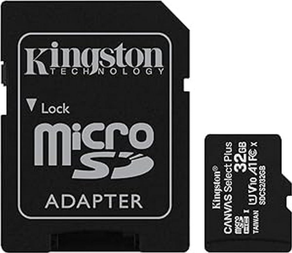 Kingston 32 GB microSDHC Card – Class 10 UHS-I flash memory (no adapter)