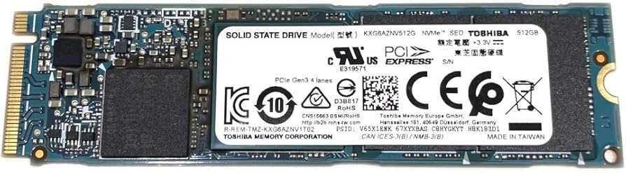 Toshiba SSD NVMe 512GB PCIe