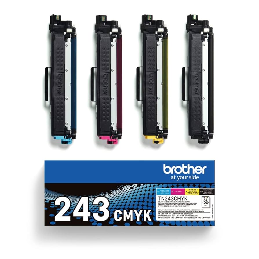 [TN-243CMYK] Brother Toner 4-pack Black, Yellow, Cyan, Magenta (1000 pages)