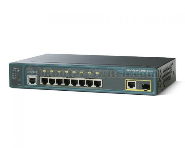 Cisco Catalyst 2960-X Series Managed Switch – 8× Fast Ethernet + 1× Dual-Purpose Uplink (10/100/1000 + 1× SFP), Fixed-configuration, Compact form factor