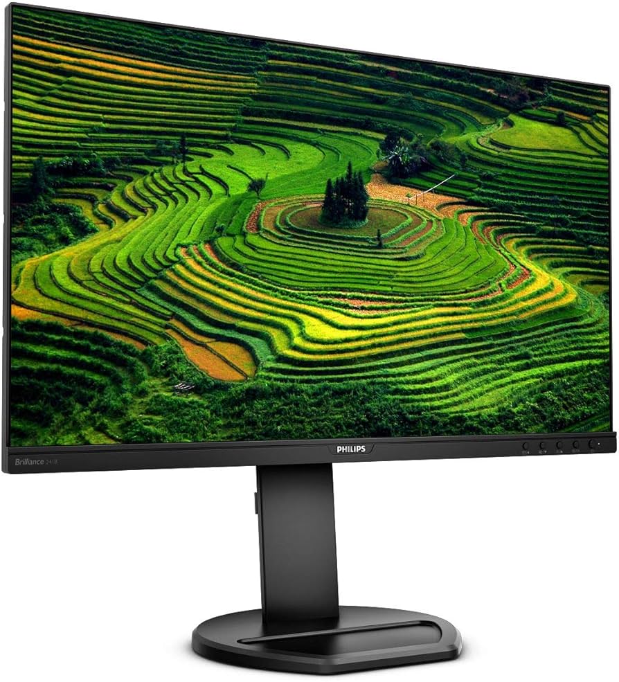 [241B7Q] Philips Monitor – 24″ IPS FHD 1920×1080, 5 ms, IPS panel, VGA/HDMI/DP, USB-hub, built-in speakers, height/tilt/swivel stand