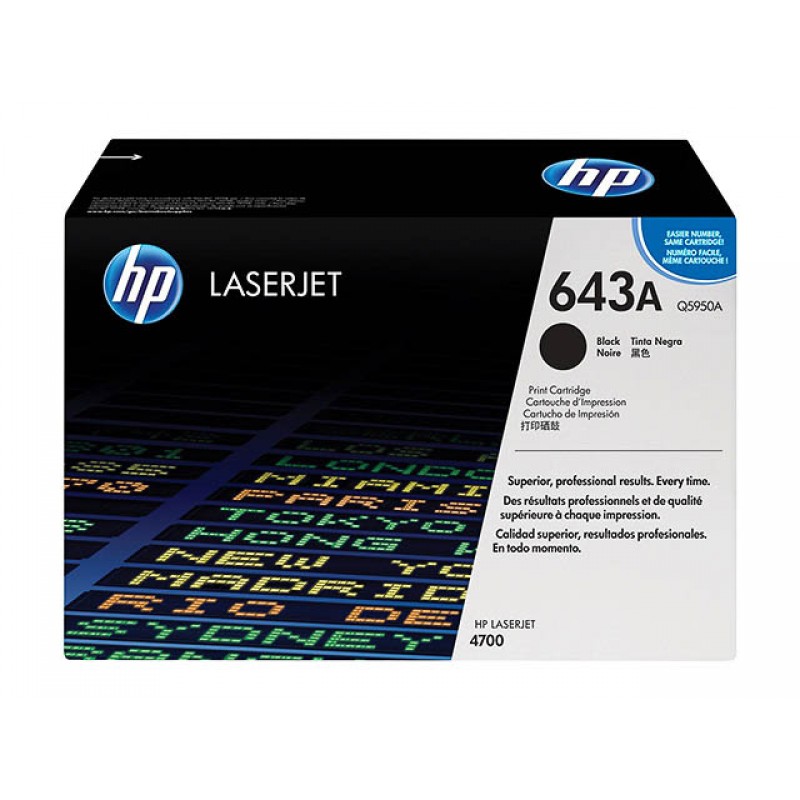 HP Toner 643A for Color Laserjet 4700 11000 Pages Black