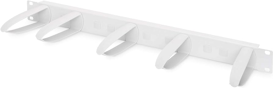 [B089B3N8LN] DIGITUS Kabel-Rangierpanel - 1HE - 5 austauschbare Führungsbügel - 85.2 x 31.5 mm - 19-Zoll Netzwerkschrank - Patchkabel