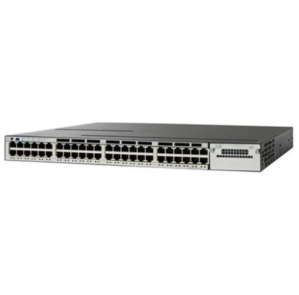 Cisco Catalyst 3850 Series Managed Switch – 48× Gigabit, Modular uplinks (1G/10G/40G), PoE+, Stackable (StackWise-480/StackPower), Advanced Layer 3, 1RU