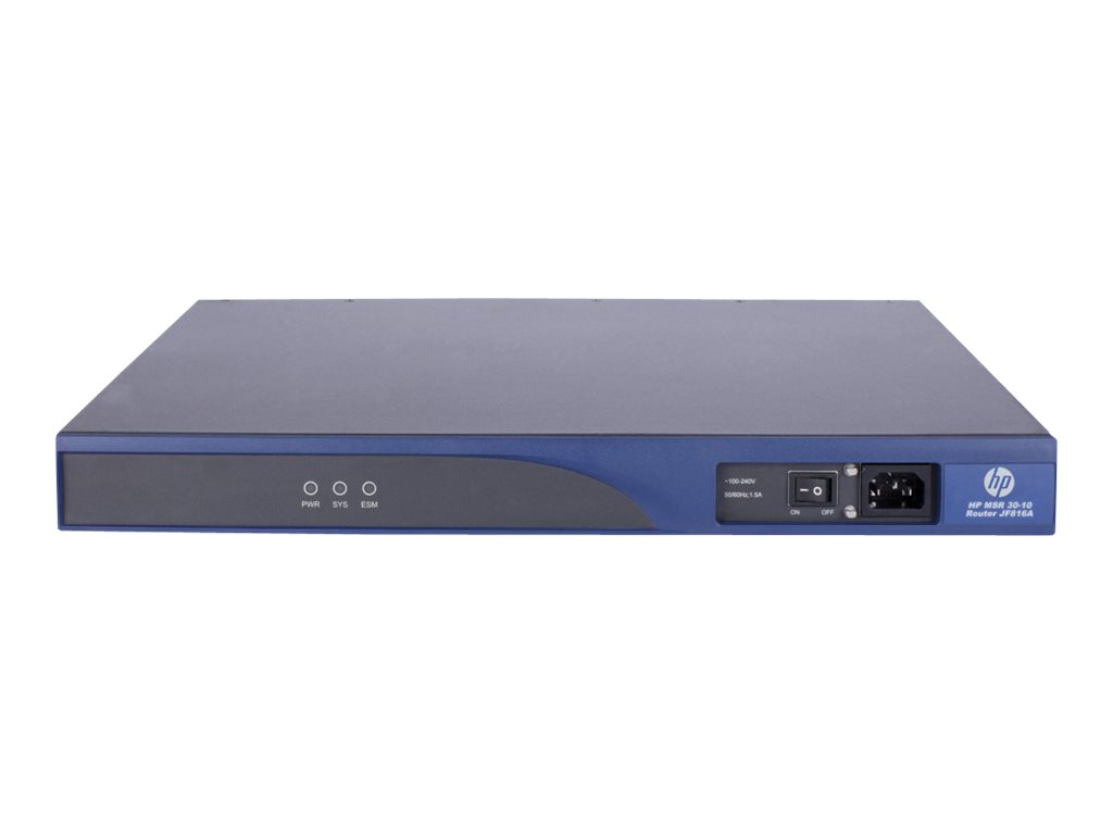 HPE MSR30-10 Multi-Service Router – 2× FE WAN, 2× SIC slots, 1× MIM slot, 256 MB RAM, 256 MB Flash, 1U rack mount