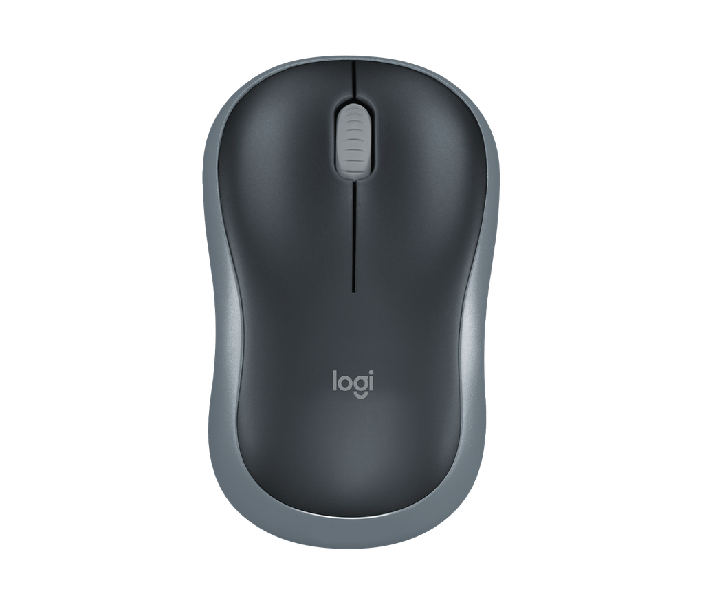 Logitech M185 Wireless Mouse ‒ 3-button optical sensor 2.4 GHz USB nano-receiver 1000 dpi up to 10 m range grey finish