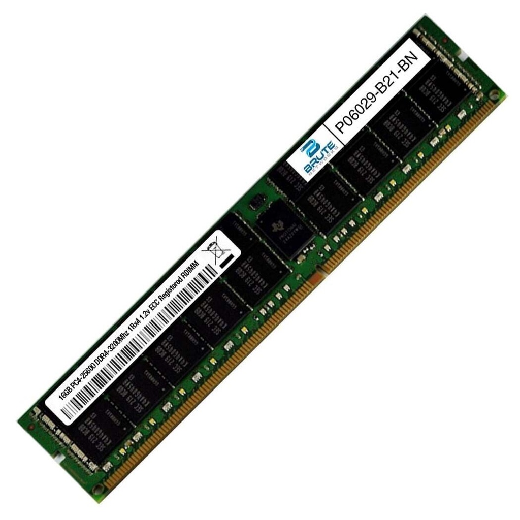 HPE Memory – 16 GB, DDR4-3200, ECC RDIMM, 1Rx4, PC4-25600, 288-pin, CAS-22