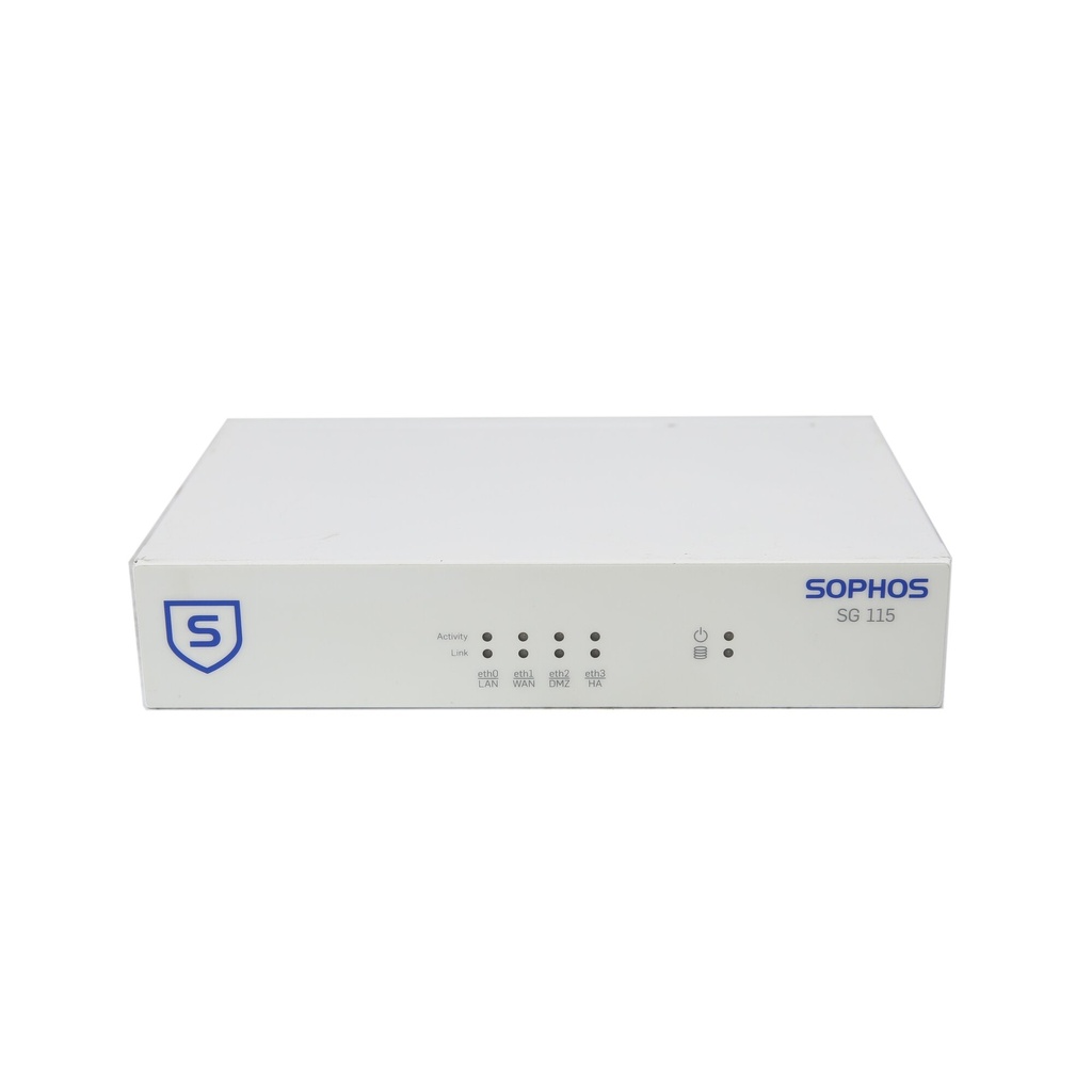 Sophos SG 115 UTM Firewall Appliance – 4× Gigabit Ethernet, Intel CPU, Fanless Desktop, Site-to-Site VPN, Web Filtering, Wireless Controller Support