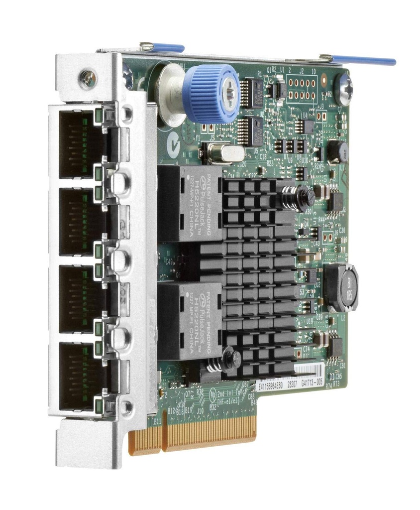 HPE Ethernet NIC Adapter – 4x RJ-45, FlexibleLOM/PCIe 2.1 x4, Jumbo Frames/PXE/LSO, For ProLiant G8/G9/G10