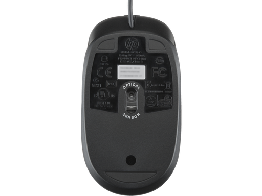 [265A9AA/265A9UT] HP 125 Wired Mouse – Optical 1200 DPI, 3 Buttons, USB Cable, Ambidextrous, Low halogen PCB, 
