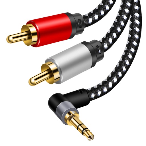 [MK-MK975] Audio cable Jack M-M 3.5mm 90° 1m