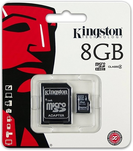 [SDC4/8GBSP] Kingston microSDHC Card – 8 GB, Class-4 speed, water/X-ray proof