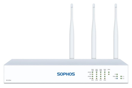 [SW1DT3HEK] Sophos SG 135w Rev. 3 UTM Firewall Appliance – 8× Gigabit RJ‑45, 1× SFP, Integrated IEEE 802.11ac Wi‑Fi, SSD Storage