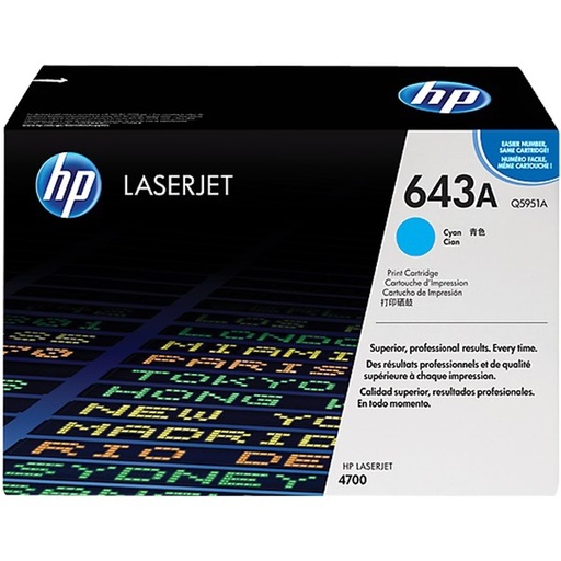 [Q5951A] HP Toner 643A - Color Laserjet 4700 cyan